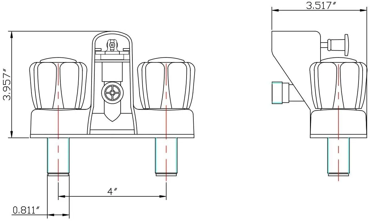 RV Tub & Shower Diverter Fauce